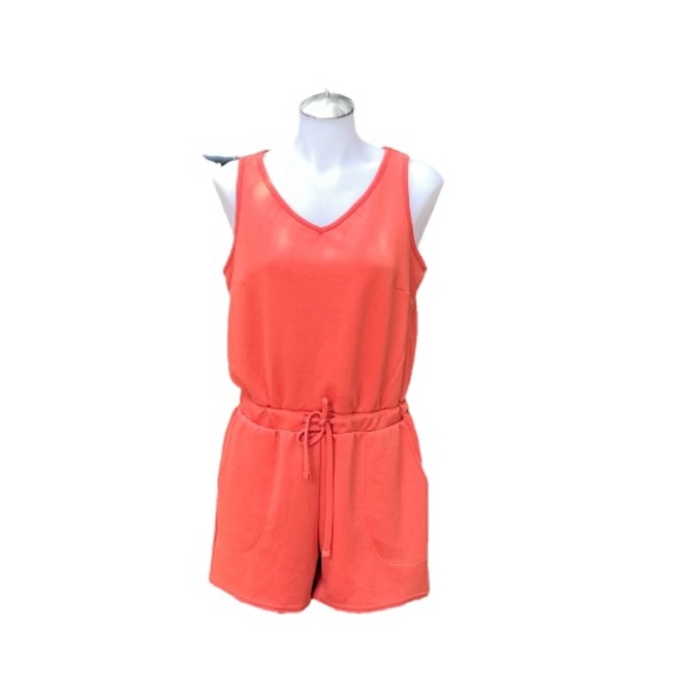 Serra Bold Orange short women romper